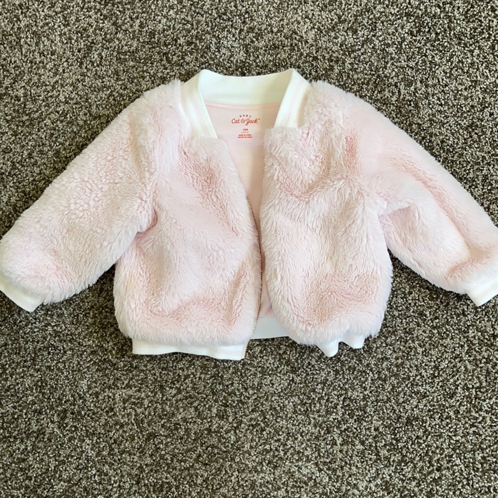 Cat & Jack Fuzzy Varsity Jacket